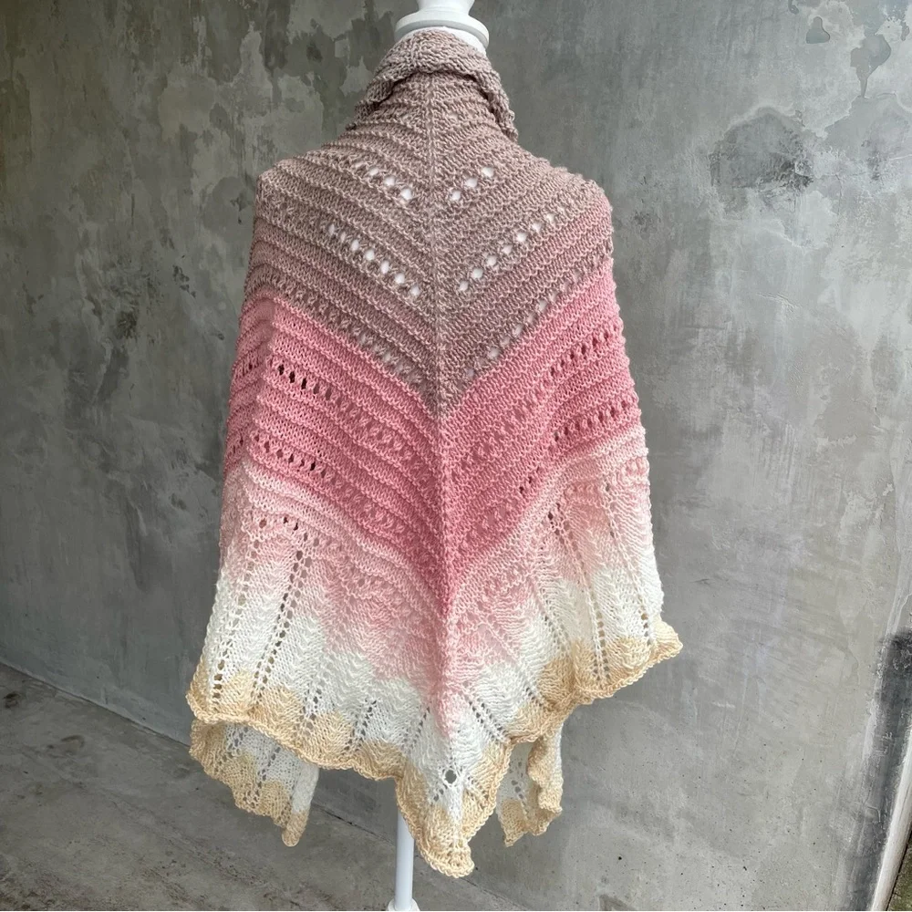 Vintage Handmade Crochet Shawl